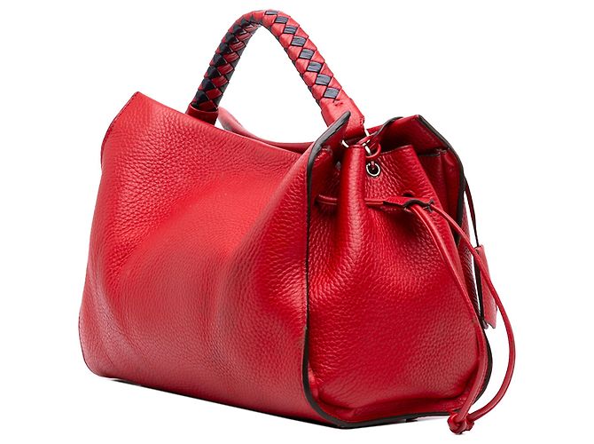 Mulberry Red Medium Grained Calfskin Iris Satchel Roja - vista 2