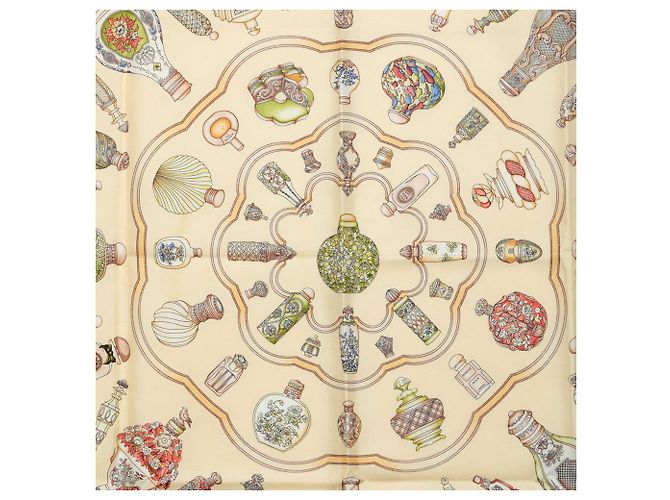 Hermès Beige Qu Importe le Flacon Pañuelo de seda 90 - vista 8
