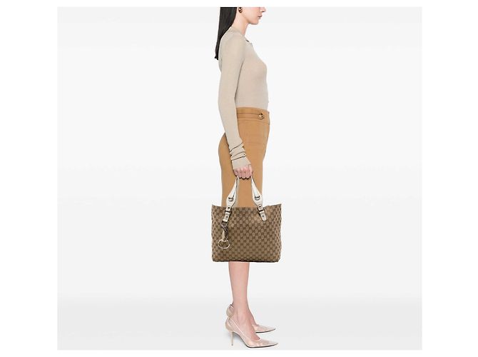 Tote Gucci Beige GG Canvas Icon Bit - vista 6