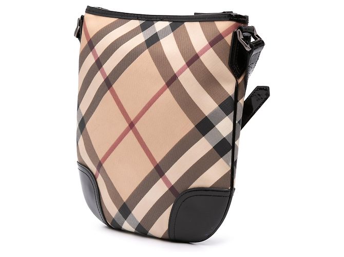Burberry Beige Supernova Check Coated Canvas Dryden Crossbody - vista 2