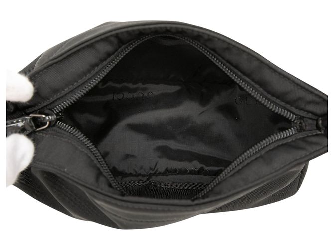 Pouch Gucci in nylon nero - vista 4