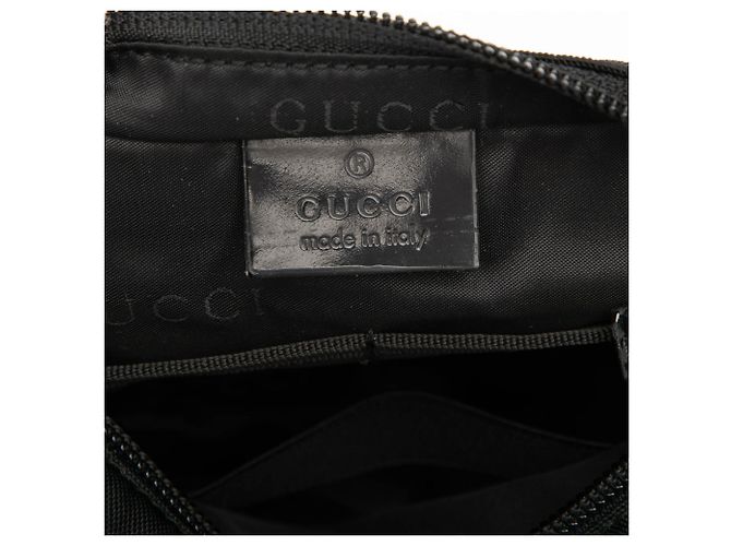 Pouch Gucci in nylon nero - vista 5