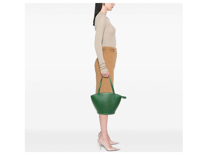 Louis Vuitton Green Epi Saint Jacques GM Long Strap Verde - vista 7