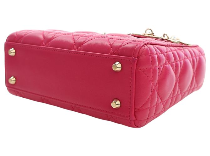 Autre Marque Dior Pink Mini Lambskin Cannage Lady Dior Rosa - vista 11
