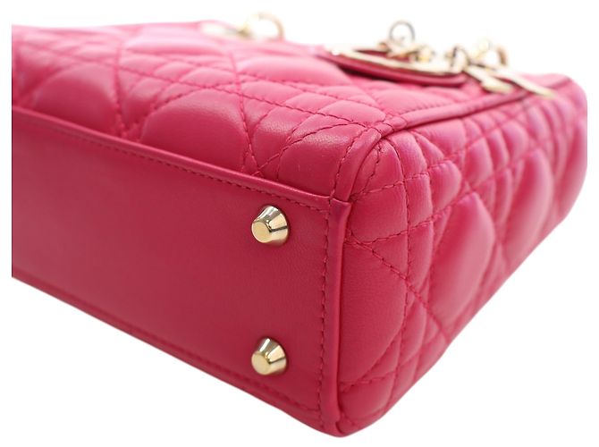Autre Marque Dior Pink Mini Lambskin Cannage Lady Dior Rosa - vista 14