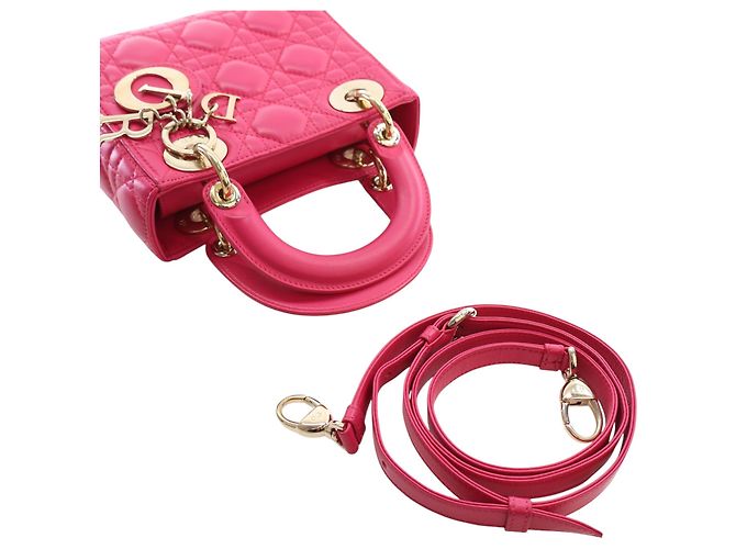 Autre Marque Dior Pink Mini Lambskin Cannage Lady Dior Rosa - vista 15