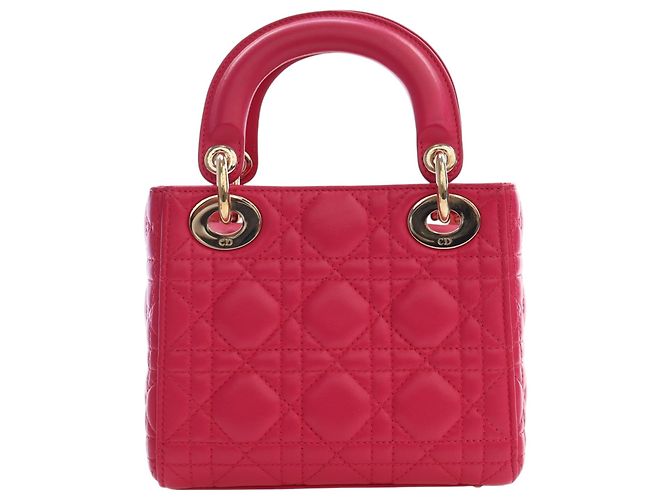 Autre Marque Dior Pink Mini Lambskin Cannage Lady Dior Rosa - vista 4