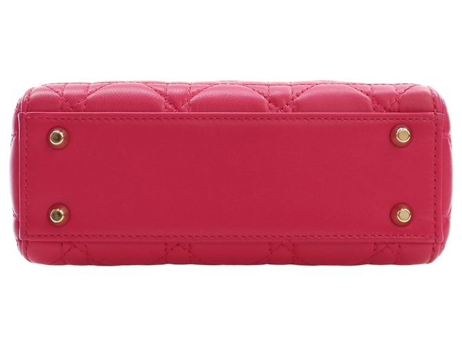 Autre Marque Dior Pink Mini Lambskin Cannage Lady Dior Rosa - vista 5