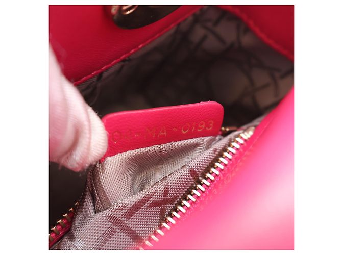 Autre Marque Dior Pink Mini Lambskin Cannage Lady Dior Rosa - vista 7
