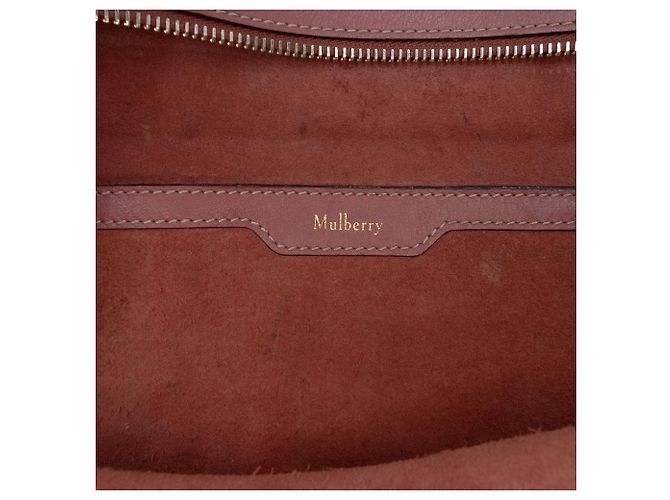 Mulberry Red Small Smooth Calfskin Zipped Bayswater Satchel Rosso - vista 5