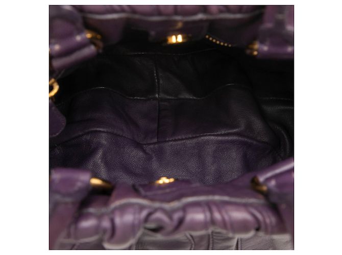 Bolso Satchel Prada Purple Nappa Waves Púrpura - vista 4