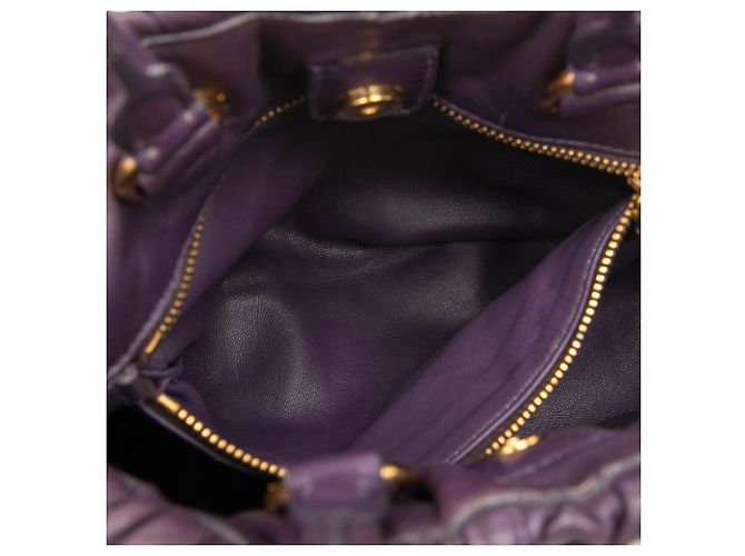 Bolso Satchel Prada Purple Nappa Waves Púrpura - vista 5