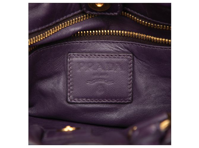 Bolso Satchel Prada Purple Nappa Waves Púrpura - vista 6