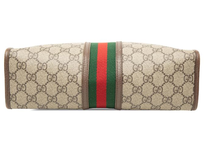 Clutch Gucci Beige GG Supreme Web Ophidia - vista 3