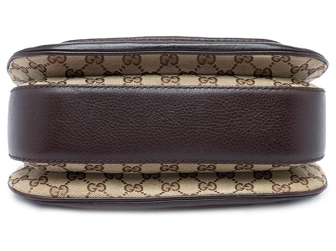 Borsa Gucci Medium GG Canvas New Bamboo Beige con manico in bambù - vista 3