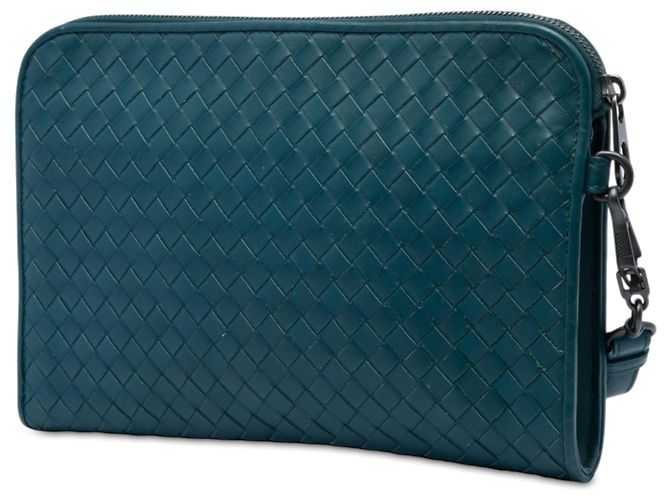 Bottega Veneta Blue Nappa Intrecciato Clutch - view 2