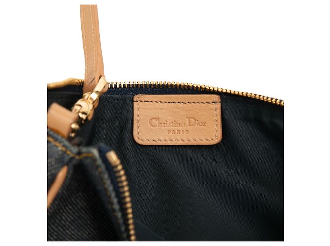 Autre Marque Pochette Saddle Mini in denim blu Dior Blu navy - vista 5