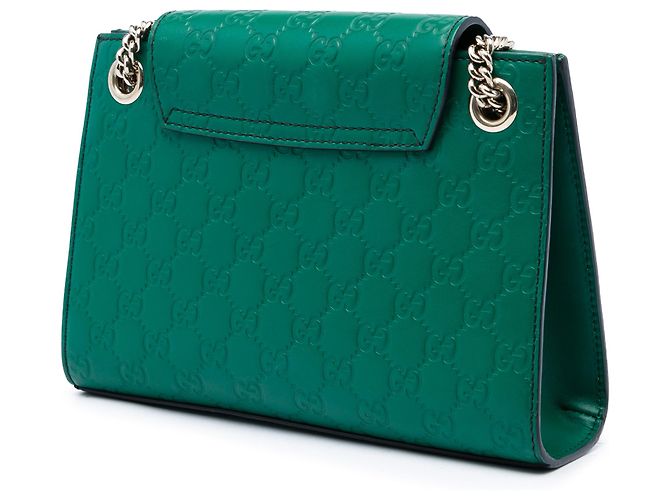 Borsa a tracolla Gucci Green Small Guccissima Emily Verde - vista 2