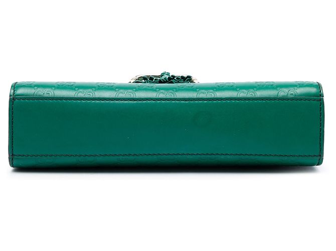 Borsa a tracolla Gucci Green Small Guccissima Emily Verde - vista 3