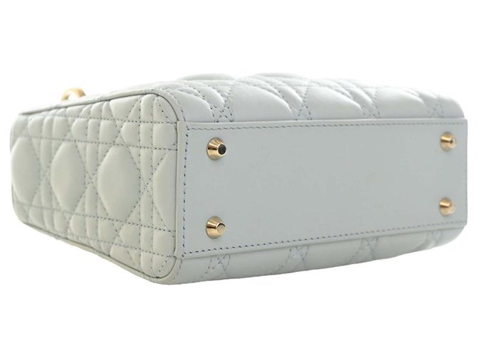 Autre Marque Dior Blue Mini Lambskin Cannage Lady Dior Blu chiaro - vista 11