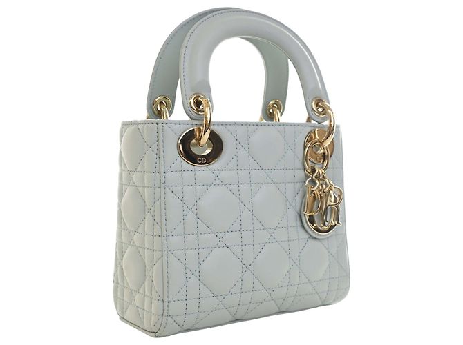 Autre Marque Dior Blue Mini Lambskin Cannage Lady Dior Blu chiaro - vista 13