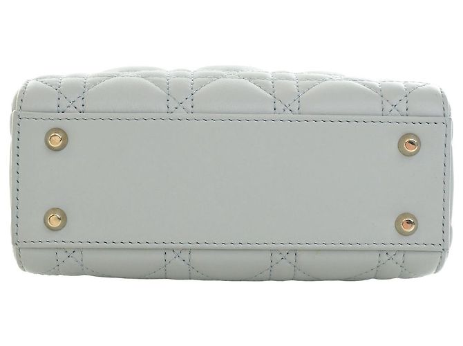 Autre Marque Dior Blue Mini Lambskin Cannage Lady Dior Blu chiaro - vista 3