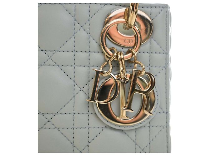 Autre Marque Dior Blue Mini Lambskin Cannage Lady Dior Blu chiaro - vista 5