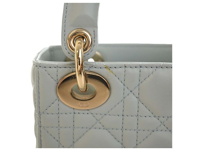 Autre Marque Dior Blue Mini Lambskin Cannage Lady Dior Blu chiaro - vista 7