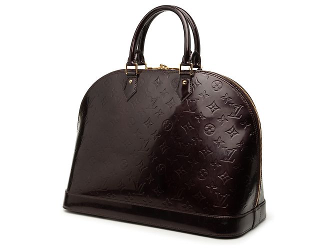 Louis Vuitton Purple Monogram Vernis Alma GM Porpora - vista 2