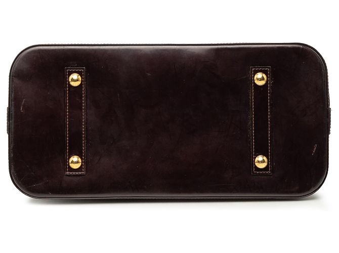 Louis Vuitton Purple Monogram Vernis Alma GM Porpora - vista 3