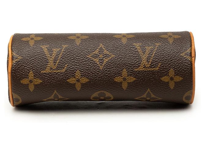 Louis Vuitton Brown Monogram Papillon Pochette Marrone - vista 3