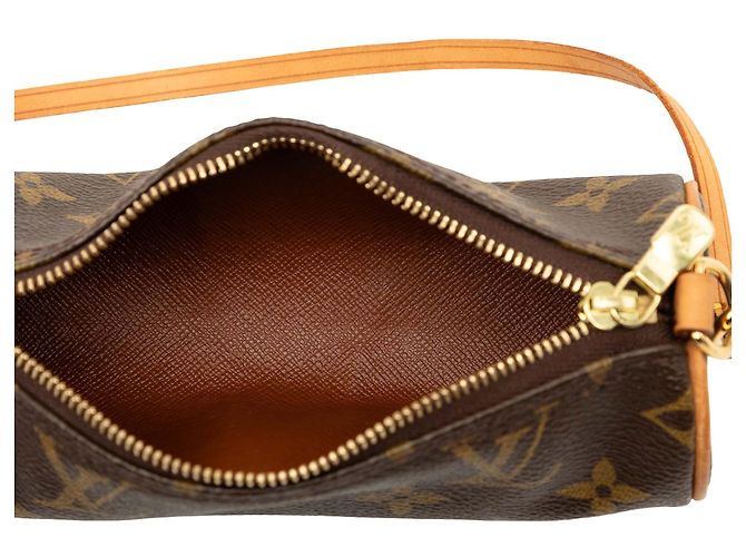 Louis Vuitton Brown Monogram Papillon Pochette Marrone - vista 4