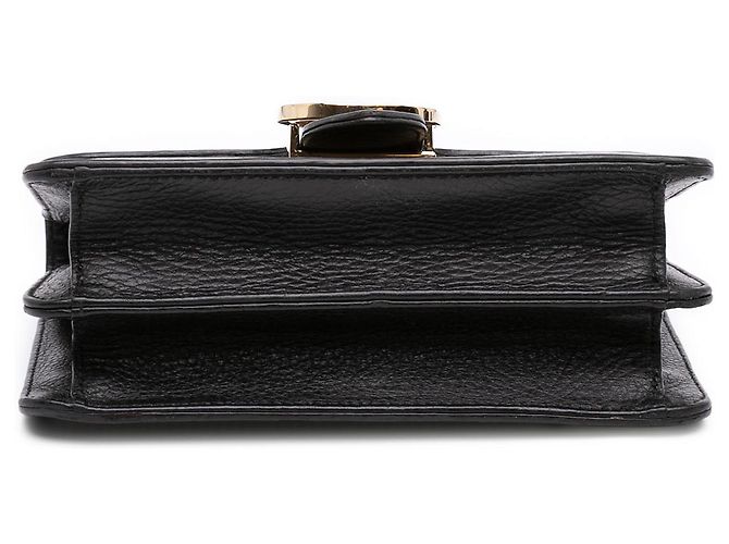Gucci Borsa a tracolla Interlocking G in pelle di vitello Dollar Small nera Nero - vista 3