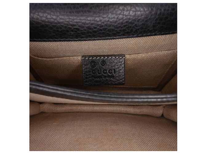 Gucci Borsa a tracolla Interlocking G in pelle di vitello Dollar Small nera Nero - vista 5