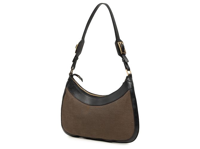 Borsa Jackie Hobo Gucci in tela marrone - vista 2