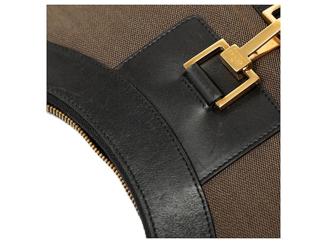 Borsa Jackie Hobo Gucci in tela marrone - vista 6
