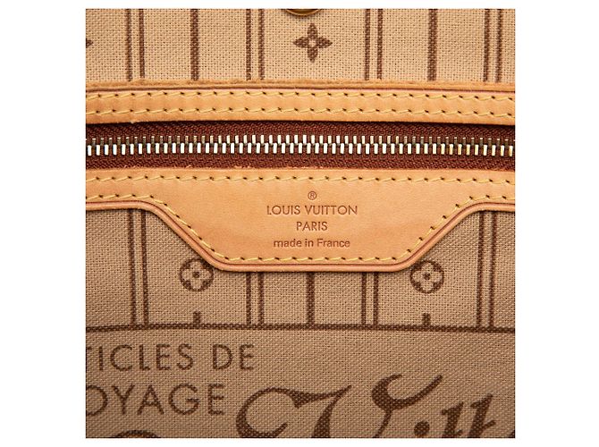 Louis Vuitton Brown Monogram Neverfull MM Marron - vue 5