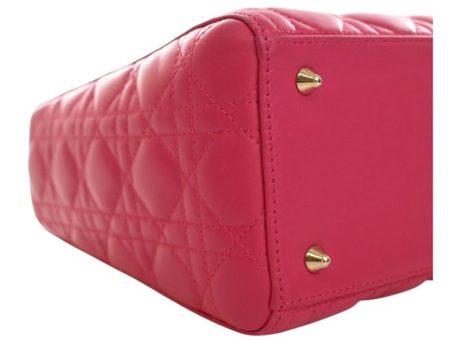 Autre Marque Dior Pink Medium Lambskin Cannage Lady Dior Rosa - vista 11