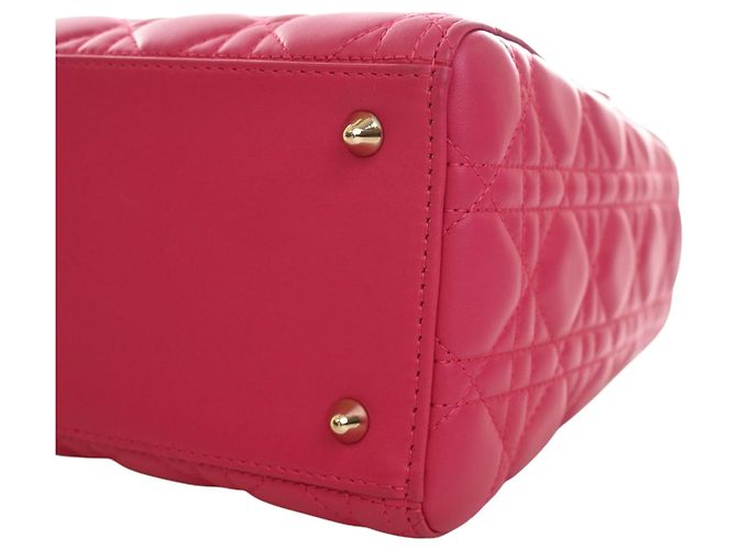 Autre Marque Dior Pink Medium Lambskin Cannage Lady Dior Rosa - vista 12