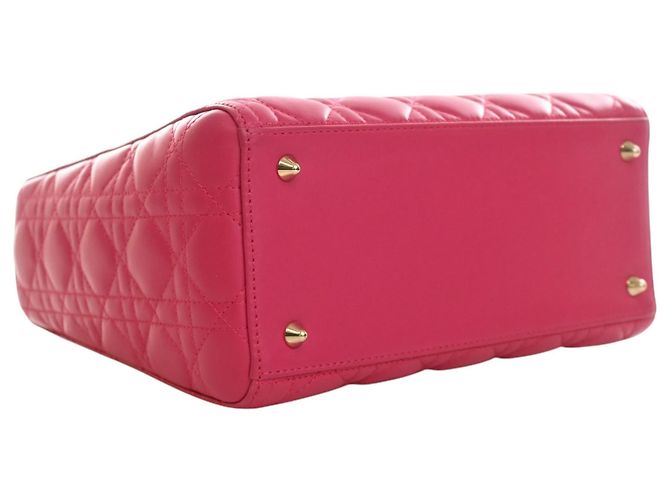 Autre Marque Dior Pink Medium Lambskin Cannage Lady Dior Rosa - vista 13