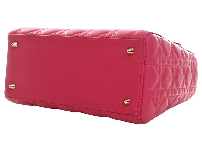 Autre Marque Dior Pink Medium Lambskin Cannage Lady Dior Rosa - vista 14