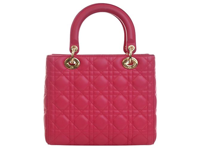 Autre Marque Dior Pink Medium Lambskin Cannage Lady Dior Rosa - vista 2