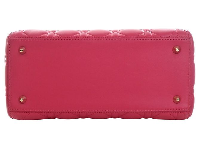 Autre Marque Dior Pink Medium Lambskin Cannage Lady Dior Rosa - vista 3