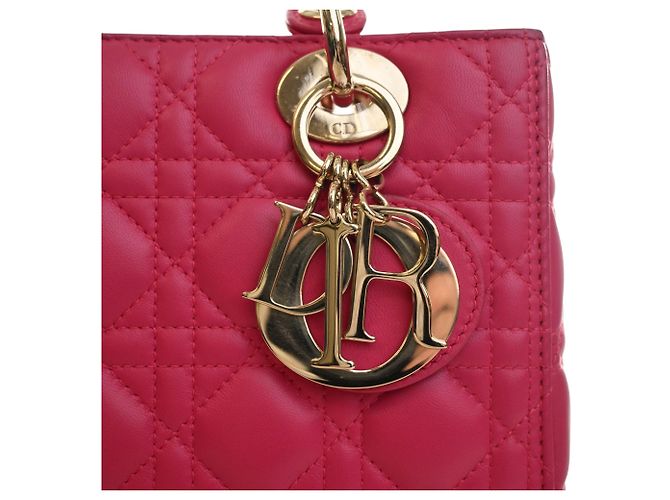 Autre Marque Dior Pink Medium Lambskin Cannage Lady Dior Rosa - vista 5