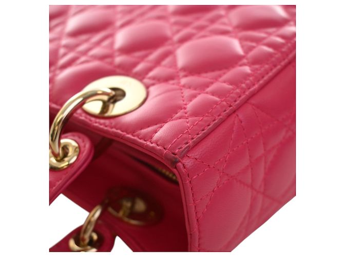 Autre Marque Dior Pink Medium Lambskin Cannage Lady Dior Rosa - vista 7