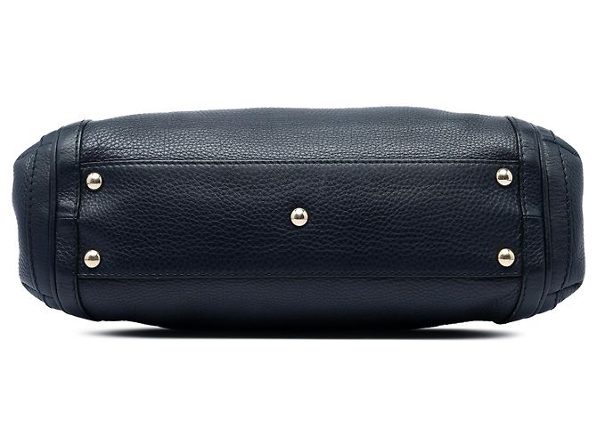 Borsa Satchel Bella Gucci in pelle di vitello martellata nera Nero - vista 3