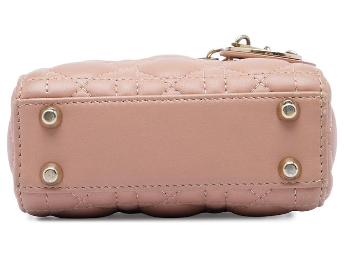 Autre Marque Dior Brown Micro Lambskin Cannage Lady Dior Braun Fleisch - Ansicht 3