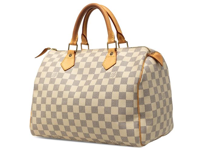 Louis Vuitton White Damier Azur Speedy 30 Weiß - Ansicht 2