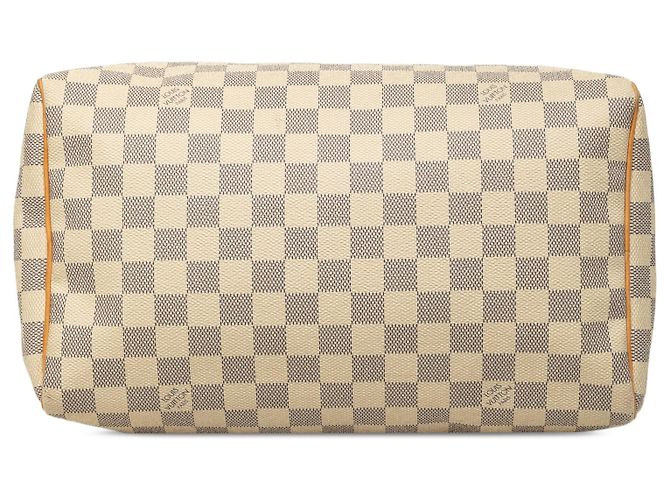 Louis Vuitton White Damier Azur Speedy 30 Weiß - Ansicht 3