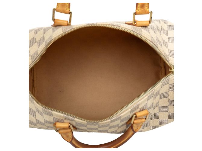 Louis Vuitton White Damier Azur Speedy 30 Weiß - Ansicht 4